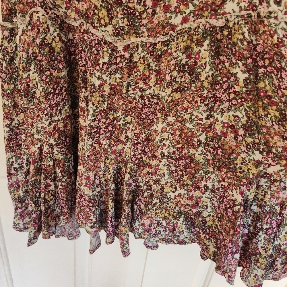 Wild fable romantic berry floral print swing trapeze dress size xxl - Picture 3 of 9